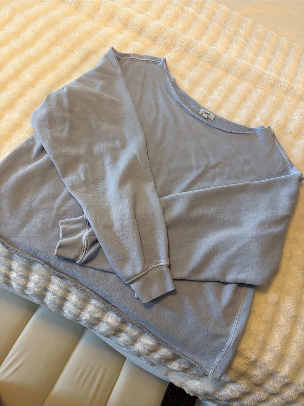 Aerie Blue oversized off the shoulder Sweatshirt